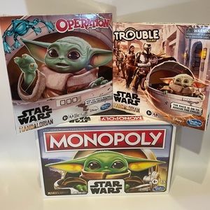 NEW!   STAR WAR’S Game Bundle; Monopoly, Operation and Trouble!